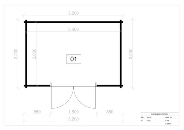 Koka Dārza Šķūnis Orton, 6 m²