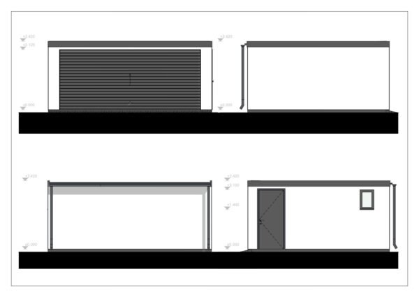 Siltinātas Garāža Seaton, 28 m²