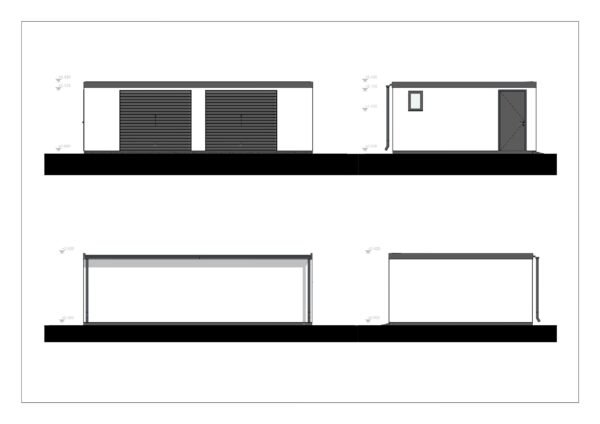 Siltinātas Koka Garāža Garras, 38 m²