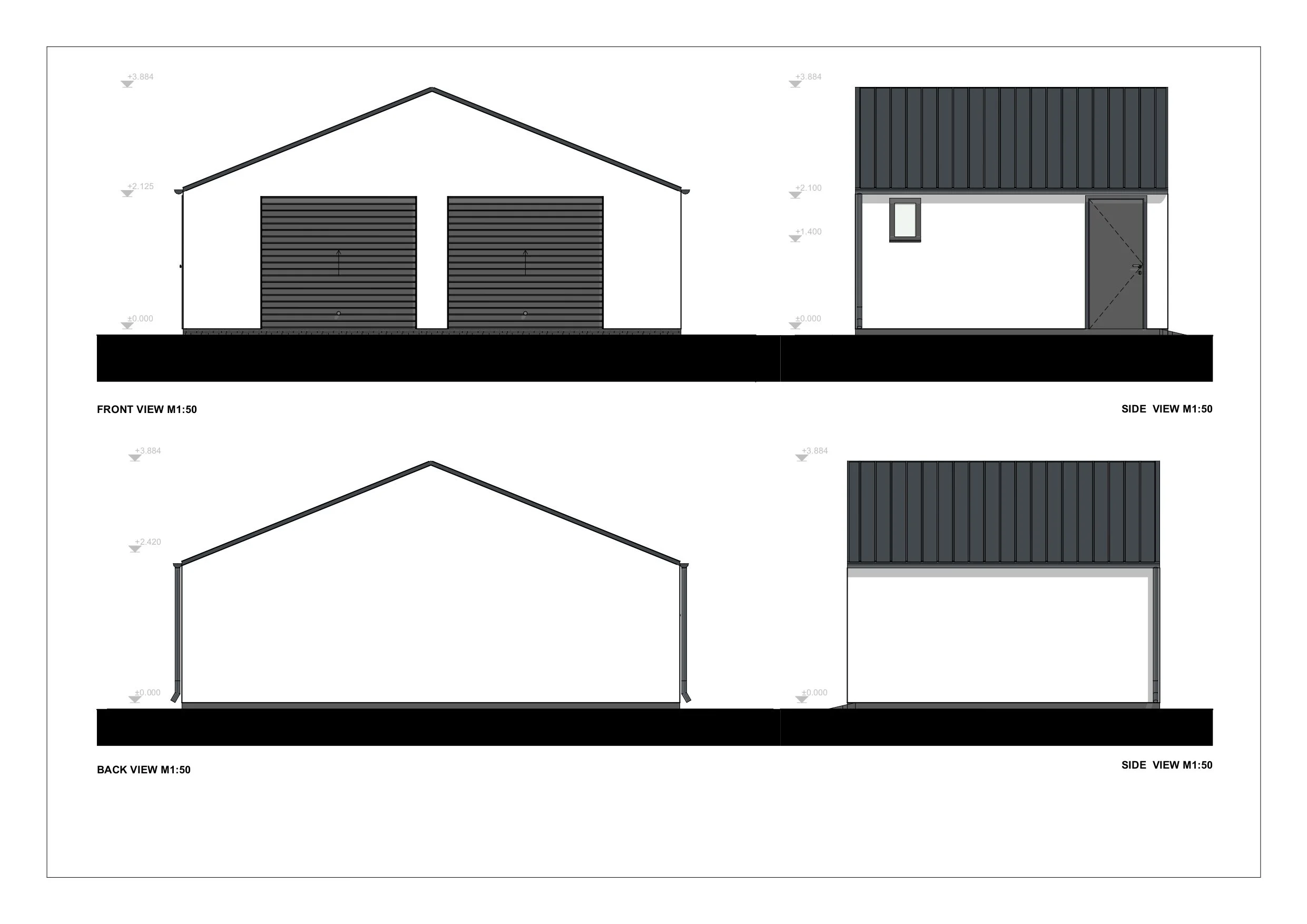 Siltinātas Metāla Garāža Varfell, 38 m² 4 Siltinātas Metāla Garāža Varfell, 38 m²