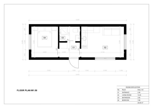 SIP Siltinātas Dārza Māja Lima, 26 m²