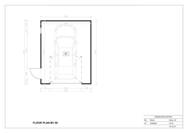 SIP Siltinātas Garāža Portsmouth, 19 m²