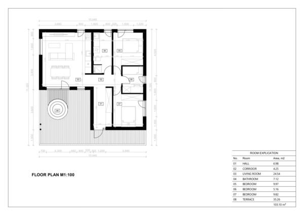 SIP Siltinātas Paneļu Māja Dunglas, 103 m²