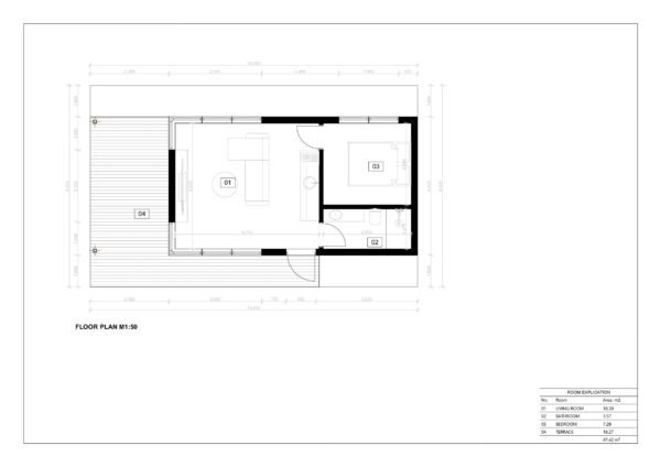 SIP Siltinātas Paneļu Māja Powburn, 47 m²
