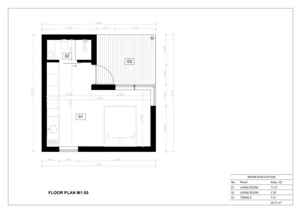SIP Siltinātas Paneļu Māja Zagreb, 26 m²