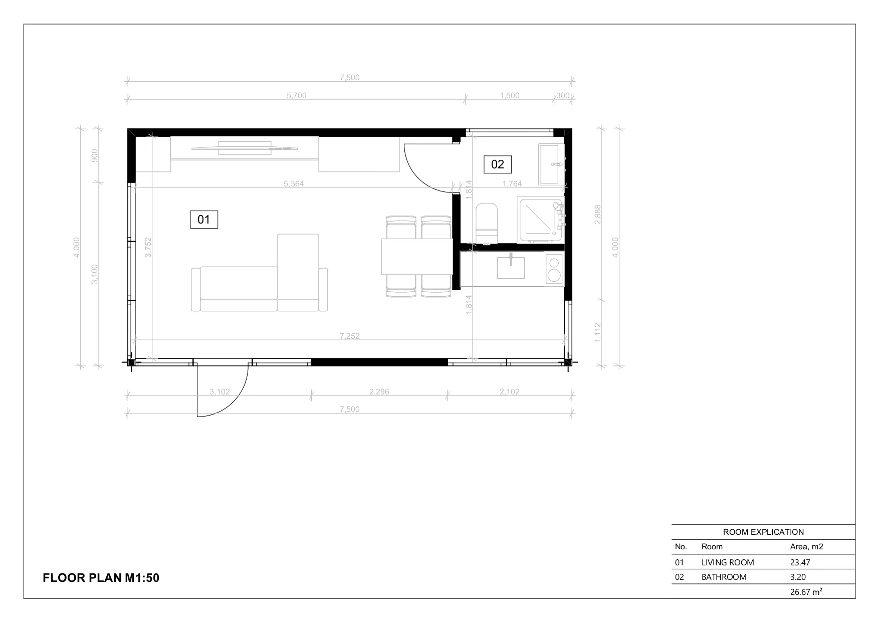 Siltinātas Karkasa Maja Nice, 30 m² 5 Siltinātas Karkasa Maja Nice, 30 m²