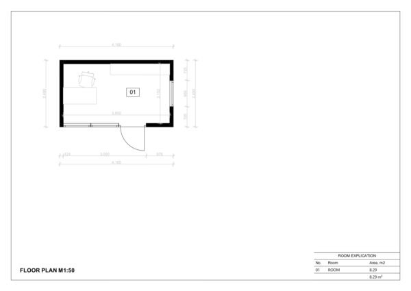 Siltinātas Karkasa Maja Strasbourg, 10 m²